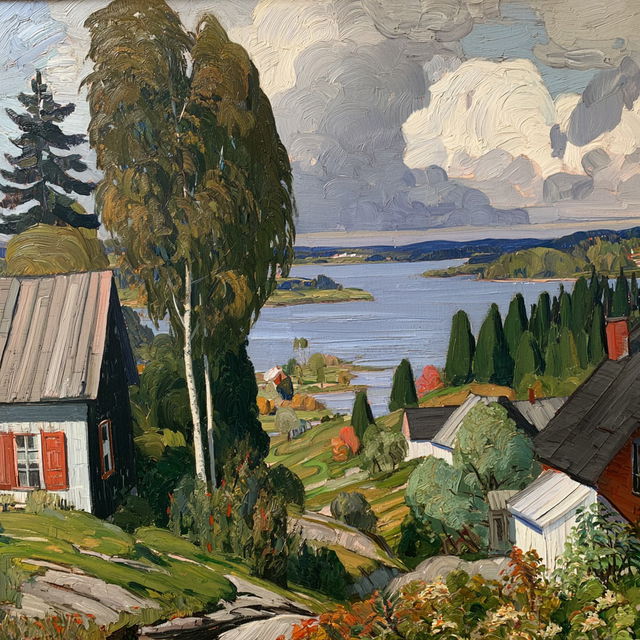 Arthur Lismer style, Midjourney V8.2, render 2 of 4