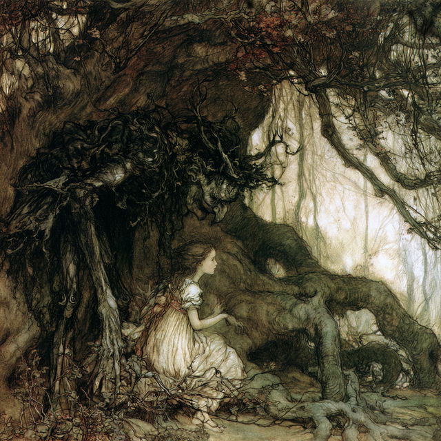 Arthur Rackham style, Midjourney V8.2, render 1 of 4