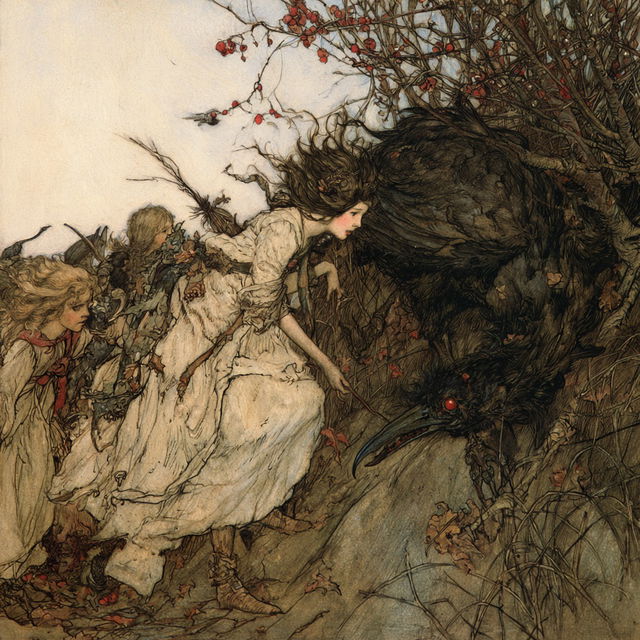 Arthur Rackham style, Midjourney V8.2, render 3 of 4