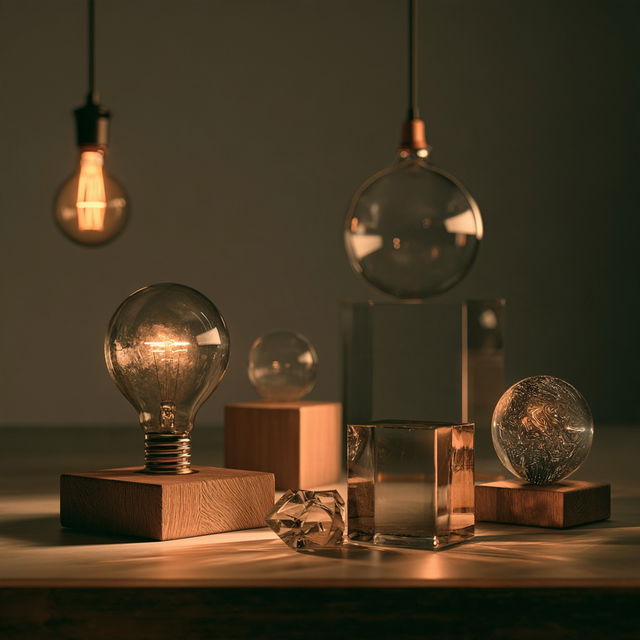 Artificial lighting style, Midjourney V8.2, render 2 of 4