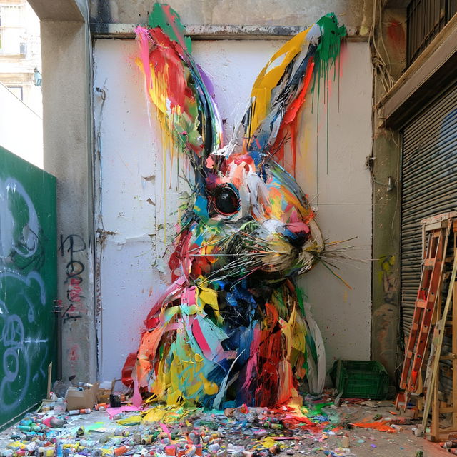 Artur Bordalo style, Midjourney V8.2, render 1 of 4