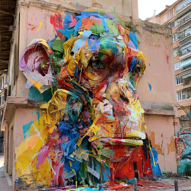 Artur Bordalo style, Midjourney V8.2, render 4 of 4
