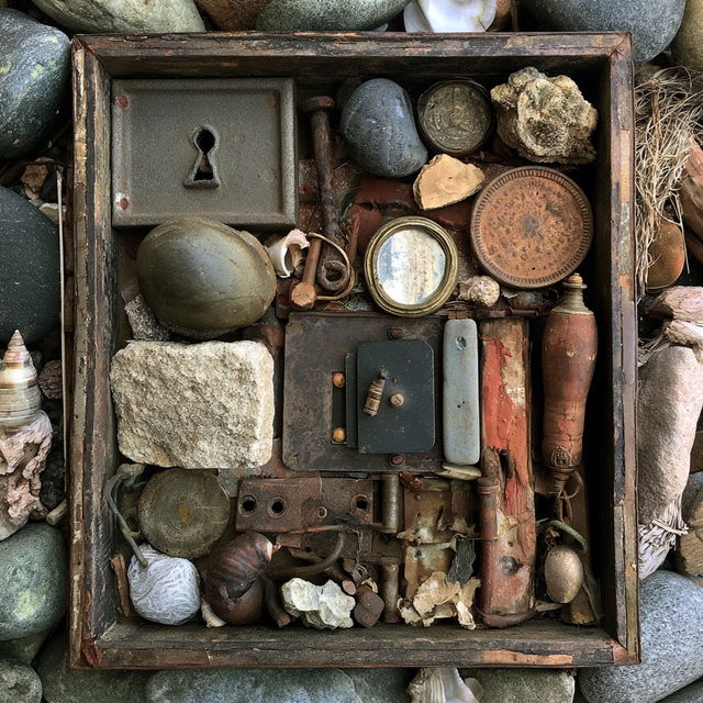 Assemblage style, Midjourney V8.2, render 2 of 4