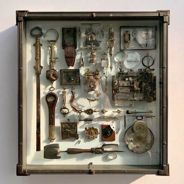Assemblage style, Midjourney V8.2, render 1 of 4