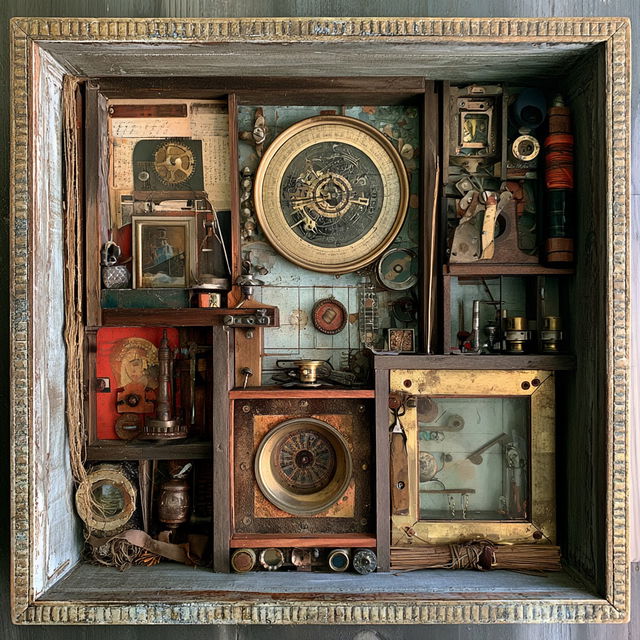 Assemblage style, Midjourney V8.2, render 4 of 4
