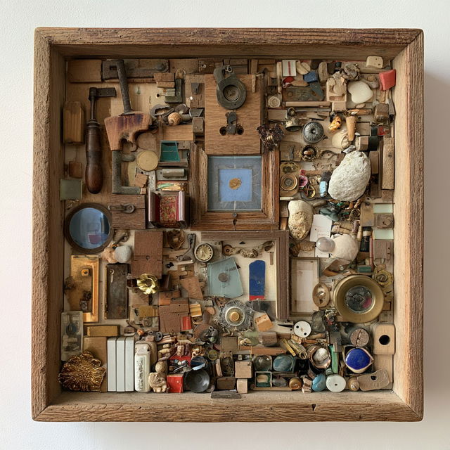 Assemblage style, Midjourney V8.2, render 3 of 4