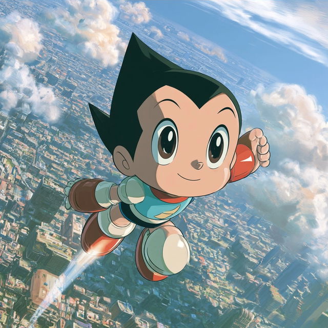 Astro Boy style, Midjourney V8.2, render 3 of 4