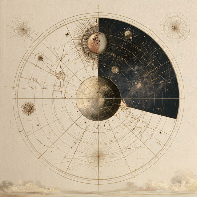 Astrological chart style, Midjourney V8.2, render 2 of 4