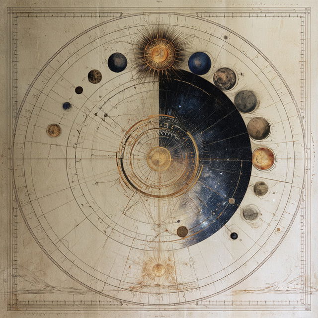 Astrological chart style, Midjourney V8.2, render 4 of 4