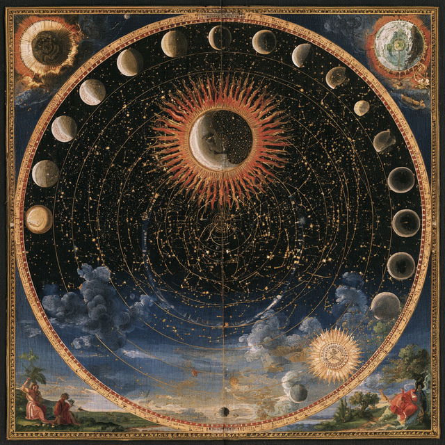 Astronomical chart style, Midjourney V8.2, render 3 of 4