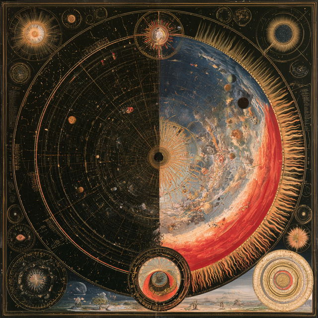 Astronomical chart style, Midjourney V8.2, render 4 of 4