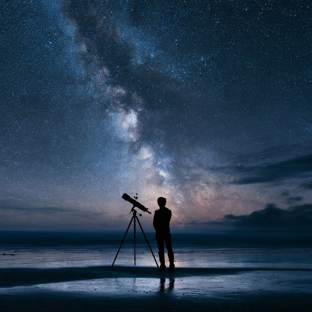 Astrophotography style, Midjourney V8.2, render 1 of 4