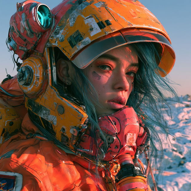 Astropunk style, Midjourney V8.2, render 4 of 4