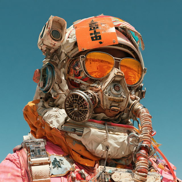 Astropunk style, Midjourney V8.2, render 3 of 4