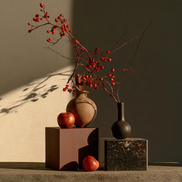 Asymmetrical composition style, Midjourney V8.2, render 3 of 4