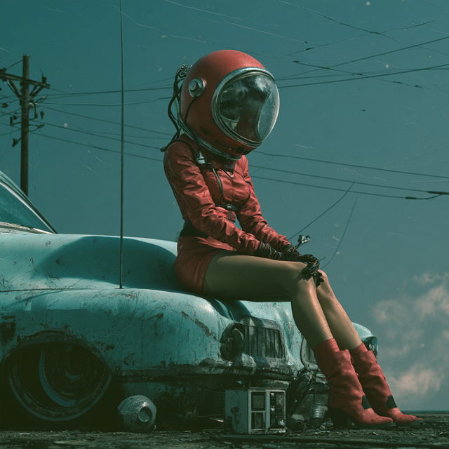 Atompunk style, Midjourney V8.2, render 2 of 4
