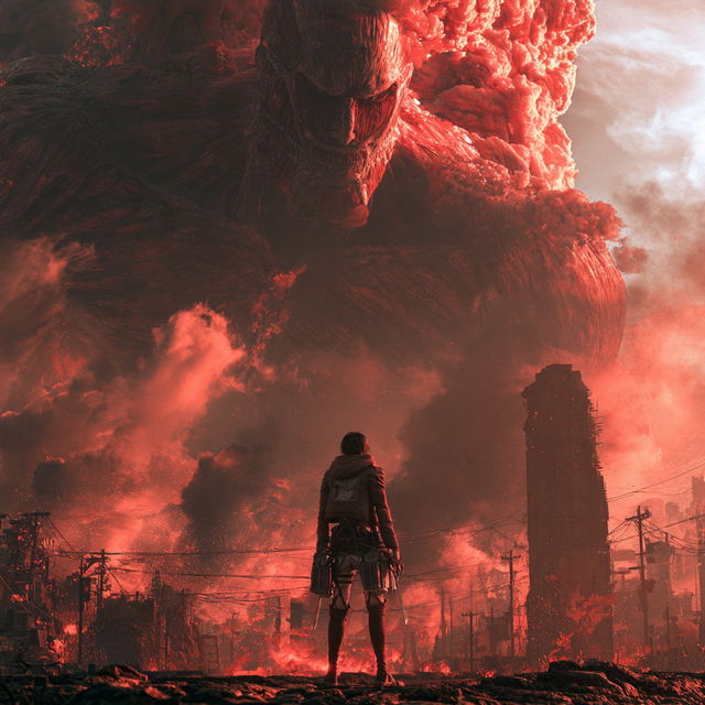 Attack on Titan style, Midjourney V8.2, render 2 of 4