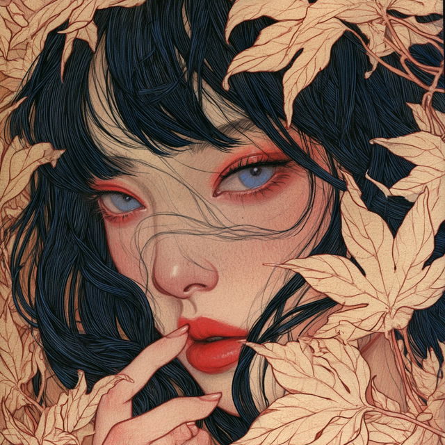 Audrey Kawasaki style, Midjourney V8.2, render 4 of 4