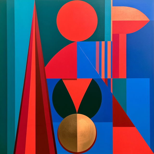 Auguste Herbin style, Midjourney V8.2, render 2 of 4
