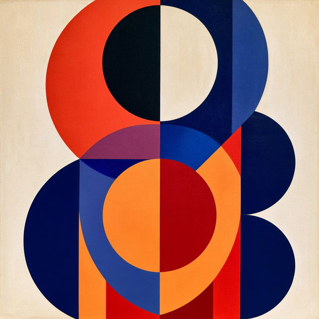Auguste Herbin style, Midjourney V8.2, render 3 of 4