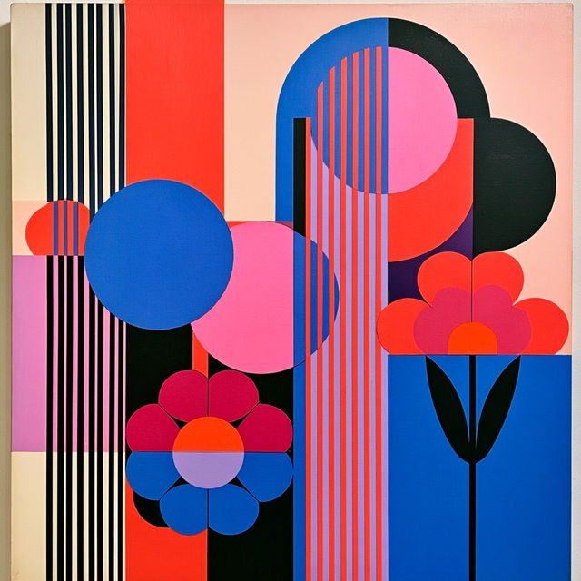 Auguste Herbin style, Midjourney V8.2, render 4 of 4