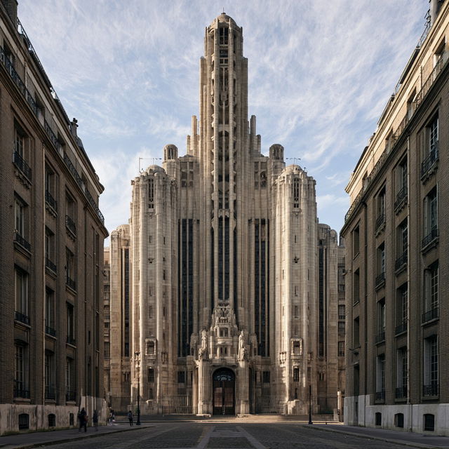 Auguste Perret style, Midjourney V8.2, render 3 of 4