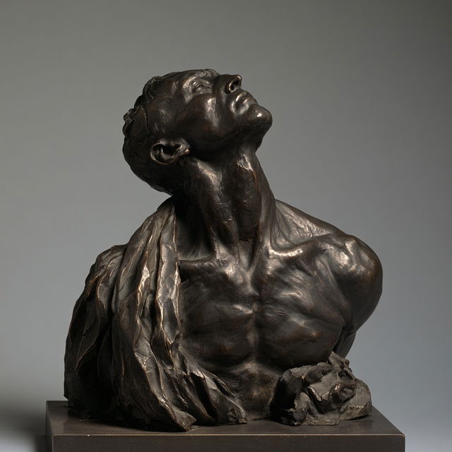 Auguste Rodin style, Midjourney V8.2, render 2 of 4