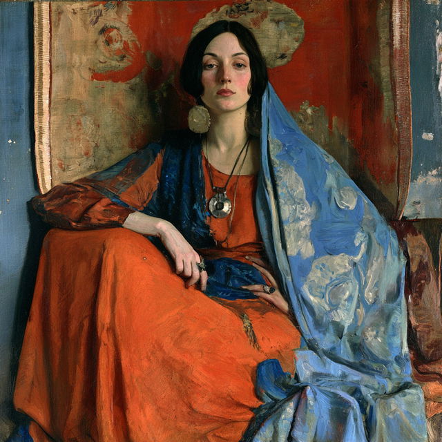 Augustus John style, Midjourney V8.2, render 2 of 4