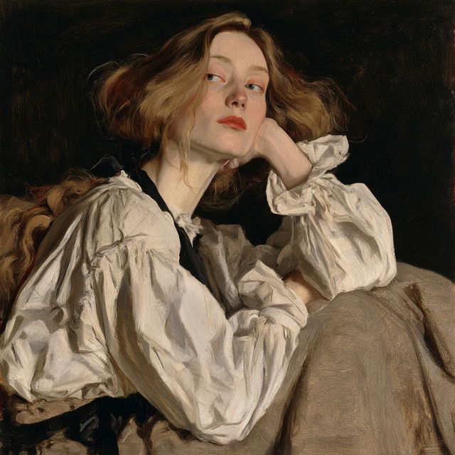 Augustus John style, Midjourney V8.2, render 4 of 4