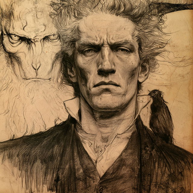 Austin Osman Spare style, Midjourney V8.2, render 1 of 4