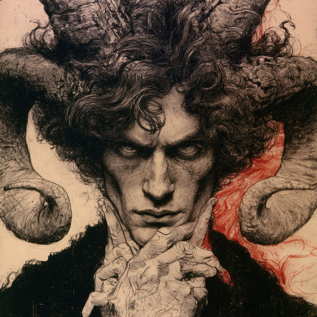 Austin Osman Spare style, Midjourney V8.2, render 3 of 4