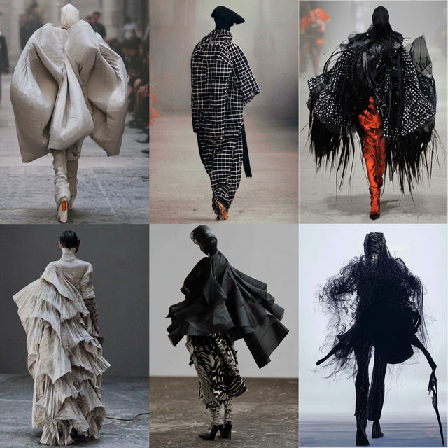 Avant-garde fashion style, Midjourney V8.2, render 2 of 4