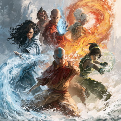 Avatar the Last Airbender style (Titles), Midjourney V8.2