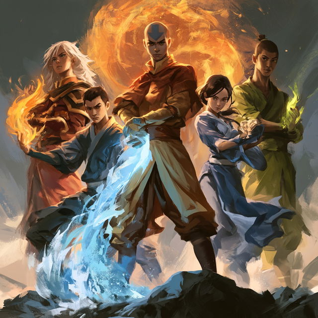 Avatar the Last Airbender style, Midjourney V8.2, render 4 of 4