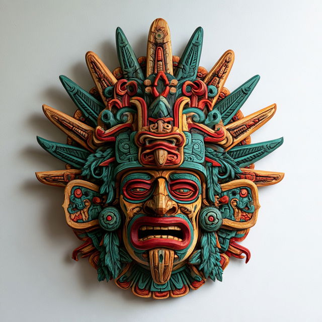 Aztec mask style, Midjourney V8.2, render 3 of 4