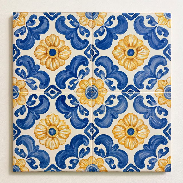 Azulejo style, Midjourney V8.2, render 4 of 4