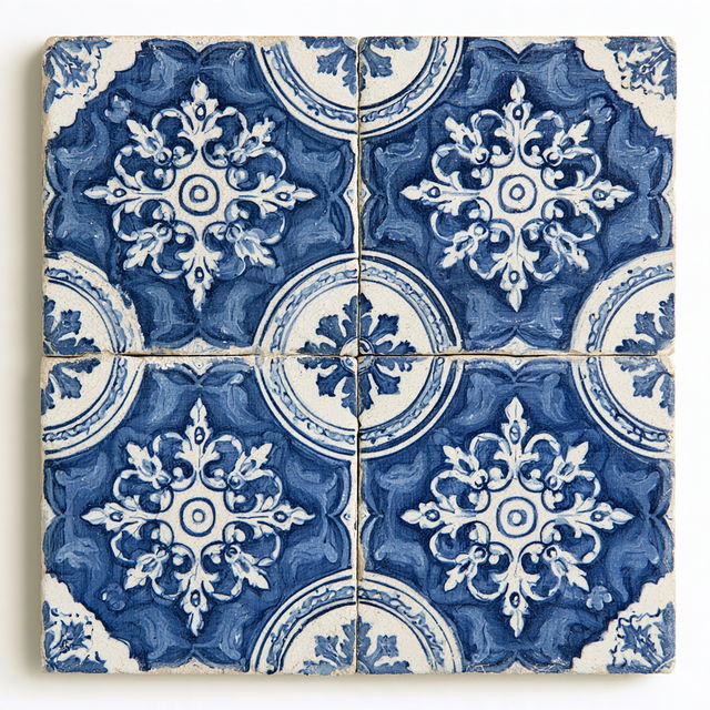 Azulejo style, Midjourney V8.2, render 3 of 4