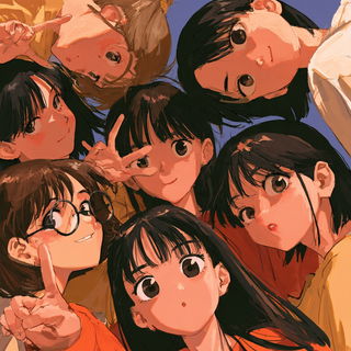 Azumanga Daioh style, Midjourney V8.2, render 3 of 4