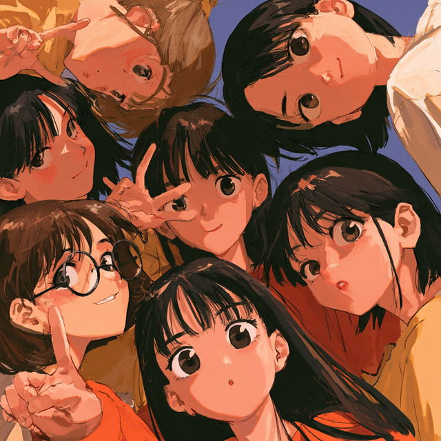 Azumanga Daioh style, Midjourney V8.2, render 3 of 4