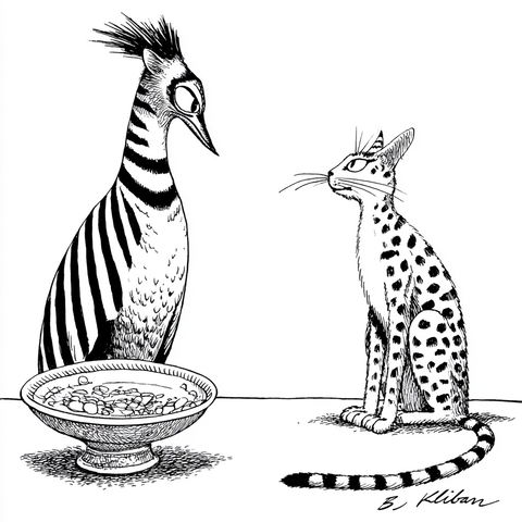 B. Kliban style (Illustrators), Midjourney V8.2
