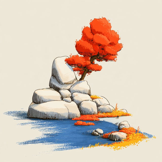Orangewater Island Tattoo style, Midjourney V8.2, render 3 of 4