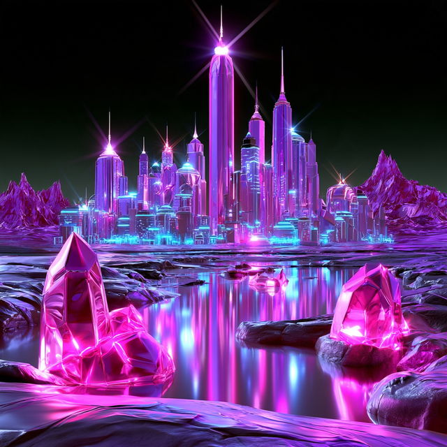 Chromallurgy style, Midjourney V8.2, render 2 of 4