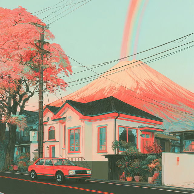 Petalwire Ukiyochrome style, Midjourney V8.2, render 3 of 4