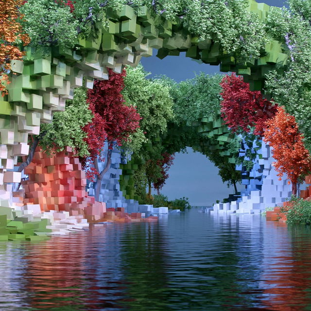 Lacquered Facet Terraces style, Midjourney V8.2, render 4 of 4
