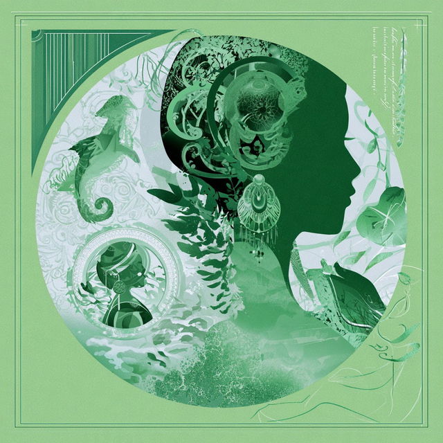 Orrery Green Printworks style, Midjourney V8.2, render 1 of 4