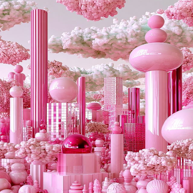 Candy Vapor Pavilion style, Midjourney V8.2, render 4 of 4