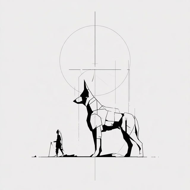 Machineghost Geometry style, Midjourney V8.2, render 3 of 4