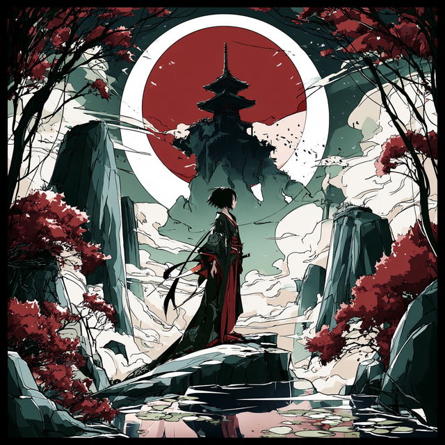 Kumiko Mountain Procession style, Midjourney V8.2, render 3 of 4