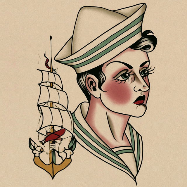 Tattooeglyphic style, Midjourney V8.2, render 4 of 4