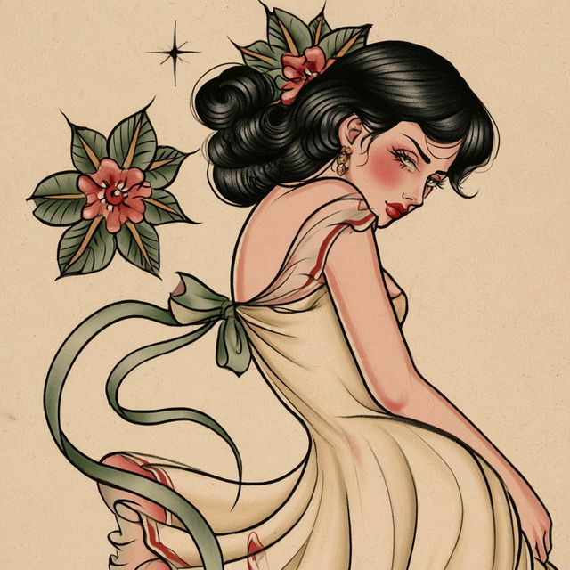 Tattooeglyphic style, Midjourney V8.2, render 3 of 4